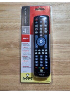 RCA Universal Remote Control With Backlit Keypad For 4 Devices - TV DVD Cable AU